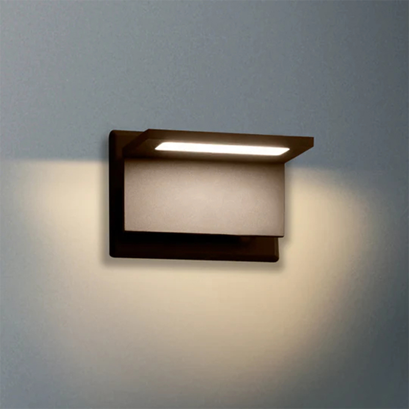 17309 IP54 10W 680Lm LED ブラック/グレー/ホワイト屋外用ウォールライト